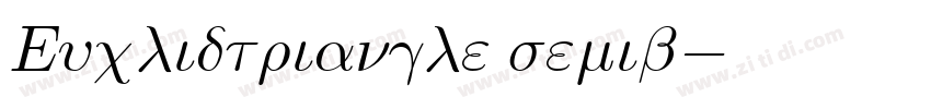 Euclidtriangle semib字体转换